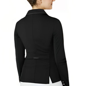 Veste d'équitation respirante de qualité supérieure pour femmes, avec passepoil contrastant sur le col et fentes dorsales pour l'équitation - Product Image 4
