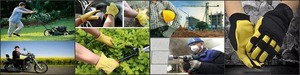 Nouveaux Gants de Sécurité 2026 en Cuir de Vache Jaune et Noir, Élastiques, pour Conduite, Travail, Jardinage et Usage Domestique, Fabriqués au Pakistan - Product Image 6