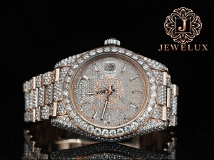 Montre Hip Hop en acier inoxydable avec diamants Moissanite et pierres étincelantes, montre tendance pour hommes, pour artistes musicaux et créateurs de tendances - Product Image 2