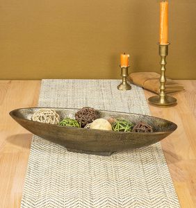 Decorative bowl centrepiece bowl long bowl fruit bowl metal bowl table decor bowl centre table bowl decorative - Product Image 6