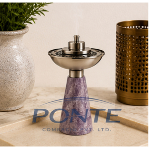 Quemador de Bakhoor Árabe, Elegante Quemador de Oud de Resina Morada, Mabkhara de Metal Duradero para Decoración del Hogar y Regalos de Ramadán - Product Image 2