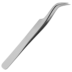45 degree Professional Curved <b>Lash</b> Extension Tweezers Fine Tip Eyelash Applicator Tool for Volume Classic <b>Individual</b> <b>Lashes</b> - Product Image 2