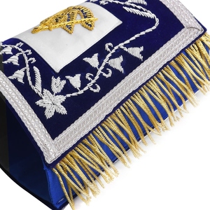 Manchettes Maçonniques Premium Blue Lodge – Franges Dorées de Maître Ancien Cérémonial, Régalia Maçonnique Personnalisée - Product Image 4