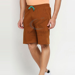 Custom Size Casual Men Fleece <b>Shorts</b> High Waist Drawstring Closure Breathable Quick Dry - Product Image 4