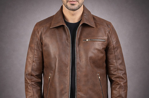 Chaqueta de Cuero para Hombre, Estilo Moderno, Personalizable, Precio al por Mayor, Manga Larga, Impermeable y Transpirable, Superventas - Product Image 5