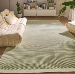 Tapis Rocco Crème 2025 le plus vendu, 10 x 10 pieds, en pure laine de Nouvelle-Zélande, infroissable, à poils coupés modernes, pour salon et chambre à coucher - Product Image 3