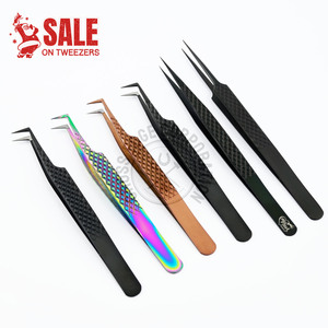 Volume extensions de cils pince à épiler cils fournitures classique extension de cils pince à épiler pour cils russes en acier en gros - Product Image 1