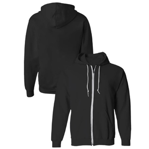 Sweat à capuche zippé noir pour homme, coupe classique, en coton French Terry, style décontracté, couleur unie, avec poche avant – Le plus demandé - Product Image 4