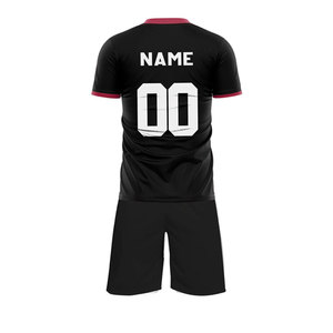 Vente en gros d'usine, ensemble complet personnalisé, maillot de football respirant en mesh/nylon/polyester, séchage rapide, logo et nom d'équipe personnalisés - Product Image 5
