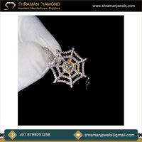 Pendentif Araignée Suspendue en Or Massif 14K, Sertie de Diamants Naturels VS, Design Unique et Tendance, Breloques en Diamants Naturels, Colliers de Joaillerie Fine, Cadeau