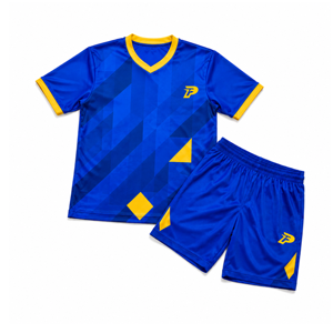ชุดเสื้อและกางเกงขาสั้นฟุตบอลลายธงชาติแบบสั่งทำพิเศษ ไซส์พลัส น้ำหนักเบา ระบายอากาศได้ดี แห้งเร็ว ชุดยูนิฟอร์มประสิทธิภาพสูง พิมพ์ลายแบบซับลิเมชั่น - Product Image 1