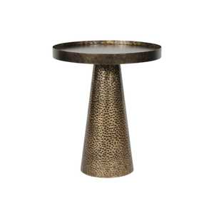 Mesas de Centro y Auxiliares Redondas de Metal Chapado en Oro con Textura Martillada Estilo Art Deco de la Mejor Calidad para Decoración del Hogar, Hotel u Oficina - Product Image 1