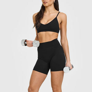 Pantalones Cortos de Cintura Alta para Mujer, Pantalones Cortos Deportivos de Secado Rápido con Cintura Elástica para Gimnasio, Fitness, Yoga - Product Image 3