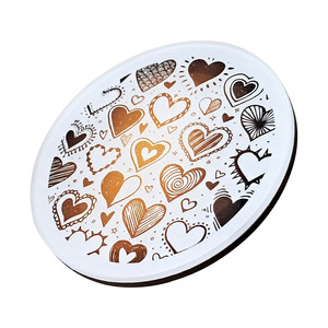Aimants de réfrigérateur en acrylique personnalisés avec plusieurs cœurs – Autocollants magnétiques ronds pour mariage, décoration et cadeaux - Product Image 2