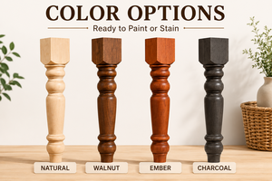 High-End Wooden <b>Table</b> Legs Wood Elegant Design for <b>Dining</b> <b>Table</b> Desk or Workstation Furniture Aesthetic Upgrade DIY Friendly - Product Image 4