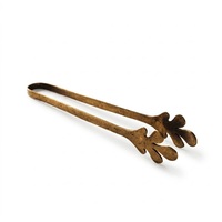 Pince à glace élégante en laiton avec motif coquillage, finition laiton antique, ustensile de service pour bar, maison, fête, cadeau