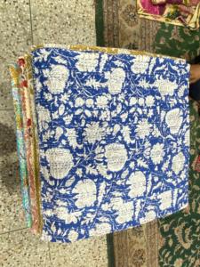 Breathable Cotton Handmade Kantha Quilt Bedcover Designed for <b>Comfortable</b> Sleep Stylish Interiors and Everyday Home Use - Product Image 2