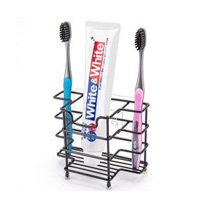 Wall Mounted New Arrival Eco-Friendly Multi-Function Modern Rectangle Bathroom <b>Toothbrush</b> Toothpaste <b>Holder</b> Metal Storage Stand - Product Image 2