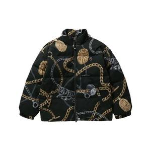 Veste d'hiver matelassée en toile enduite de haute qualité personnalisée avec col montant, fermeture éclair décorative sur le devant, imperméable - Product Image 4