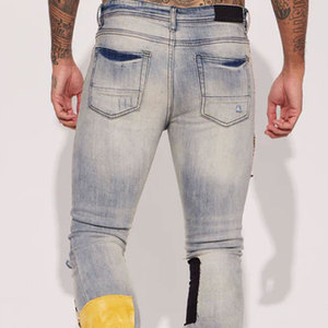 <b>Baggy</b> fit breathable Top Quality OEM Cargo Pockets <b>Trousers</b> <b>Baggy</b> Acid Washed Pants <b>Men's</b> Vintage Denim Jeans for <b>Men</b> - Product Image 3