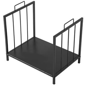 Modern Steel <b>Log</b> Holder Rectangle Powder Coated Firewood Storage <b>Rack</b> for Fireplace - Product Image 2