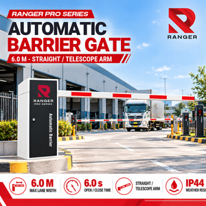 Barrière de stationnement automatique 6M avec bras droit ou télescopique pour entrées à largeur de voie étendue – Fournisseur Malaisie - Product Image 1