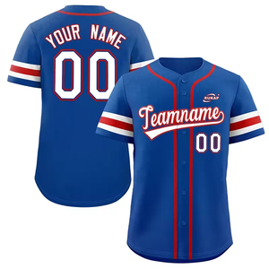 Maillot de baseball personnalisable - 100% polyester, imprimé par sublimation, séchage rapide, respirant, protection anti-UV, nom et logo d'équipe personnalisés - Product Image 4