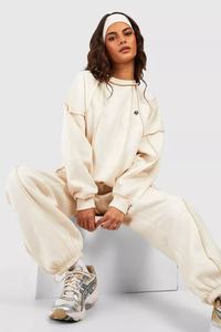 ชุดกีฬาสำหรับฤดูหนาวของผู้หญิงชุดวอร์มโอเวอร์ไซส์ผ้าโพลีเอสเตอร์/ ผ้าฝ้ายน้ำหนักเบาและกันลมออกแบบได้ตามต้องการ - Product Image 4