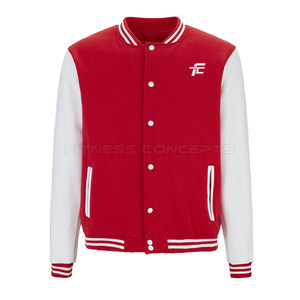 FITNESS CONCEPTS Chaqueta Letterman para Hombre, Cálida para Invierno, a Precio Razonable, con Cuello Alto Cómodo, Logotipo Frontal, Resistente al Viento y Transpirable - Product Image 1