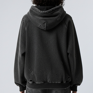 Sudaderas con Capucha para Mujer, Diseño Personalizado con Logotipo Estampado, Lavado Ácido, 100% Algodón, 360 GSM, Ecológicas, Impermeables, Otoño/Invierno, OEM/ODM - Product Image 5