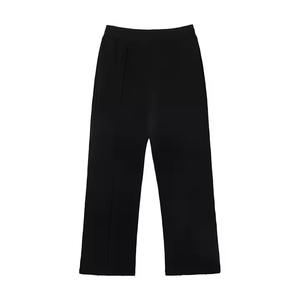 Pantalon de survêtement en molleton personnalisé, coupe ample, effet délavé, jambe large évasée, pour hommes, vente en gros - Product Image 5
