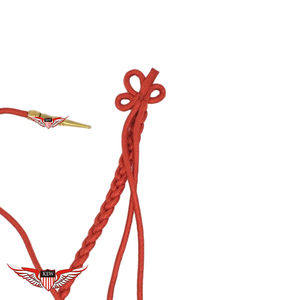 Aiguillette de parade tressée rouge pour robe d'épaule, cordon de cérémonie avec embout en laiton - Product Image 2