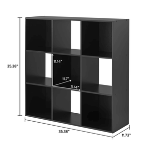 Contenitori portaoggetti neri a forma di cubo - Organizzatore a 9 cubi - Product Image 2