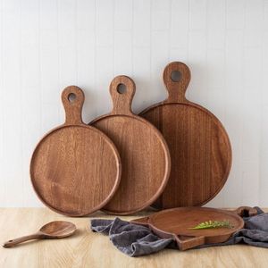Tabla de Cortar de Madera Hecha a Mano, Tabla de Cortar de Madera Natural para Preparación de Alimentos en la Cocina, Cortar Verduras, Cortar Carne, Pan - Product Image 1