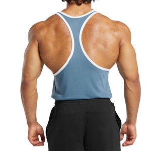 Custom Logo Casual Breathable Eco-Friendly Cotton Tank Top for Men Bodybuilding Gym <b>Singlet</b> <b>Running</b> Muscle Workout Fitness - Product Image 2