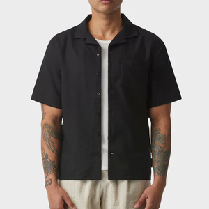 Custom Logo Men Zip Up <b>Shirt</b> Short Sleeve Casual Summer <b>Shirt</b> Lightweight Breathable OEM Manufacturer Bulk - Product Image 3