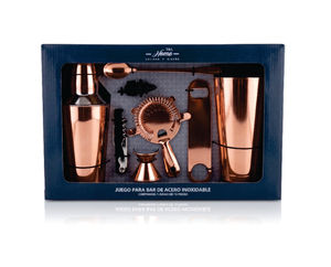 9-Piece Barware Set Includes 1 Regular Cocktail <b>shaker</b> 2 Boston <b>Shaker</b> 1 Corkscrew opener 1 jigger 1 <b>Bottle</b> opener Pourer - Product Image 1