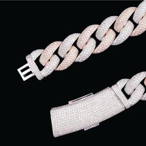 925 Sterling Silver Moissanite Cuban Link <b>Necklace</b> GRA Certified Custom Hip Hop Fashion Jewelry <b>Chain</b> - Product Image 5