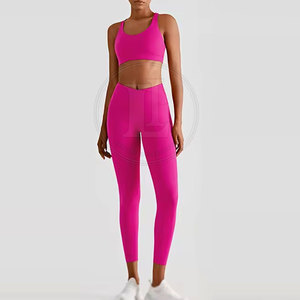 Conjunto de Yoga para Mujer Hecho en Pakistán, de Alta Calidad, Diseño Sólido con Logotipo Frontal, Transpirable, 2 Piezas, Cómodo, Venta en Línea - Product Image 4