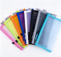 Pochette zippée en nylon à mailles fines, sacs cosmétiques imprimés en sérigraphie, trousses de maquillage, étuis à crayons, sacs de voyage portables, cadeaux de bienvenue