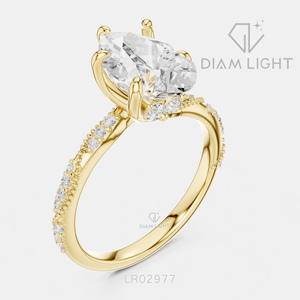 แหวนเพชรทรงลูกแพร์ 2.38 กะรัต ทองคำขาว 14K สำหรับผู้หญิง ได้รับการรับรองจาก IGI สี F+ ความสะอาด VS+ ของขวัญสำหรับผู้หญิง - Product Image 6