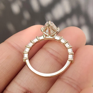 Best Selling Vintage 925 Silver Radiant Cut Moissanite Engagement Ring for Wedding & Party Wear Export Price - Product Image 5