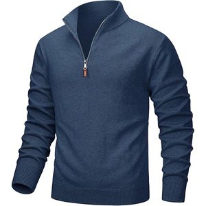 Half zip mens sweatshirt <b>mock</b> <b>neck</b> casual pullover lightweight spring autumn outdoor sportswear travel fashion <b>top</b> - Product Image 1