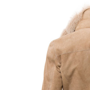 Abrigo de Piel de Oveja Elegante Personalizado para Mujer con Cuello y Puños de Piel, Chaqueta de Invierno de Manga Larga, Ropa Exterior de Gamuza Resistente al Viento - Product Image 4