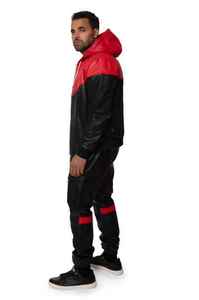 Veste et pantalon de motard vintage en cuir d'agneau véritable pour homme, ensemble survêtement en cuir véritable pour homme - Product Image 2