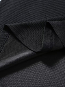 Men's Black Hooded Short Sleeve Knitted T-Shirt Regular Fit Eco-Friendly Casual Street Style 100% Cotton or Polyester Blend - Product Image 4