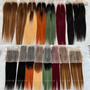 Personnaliser gratuitement la couleur pour la fermeture et la frontale pour faire des perruques cheveux humains sans colle vrais cheveux humains vietnamiens adaptés à la fabrication de perruques - Product Image 4