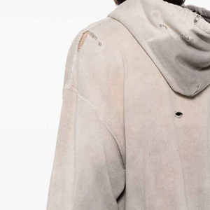 <b>Top</b> Trendy Embroidered <b>Distressed</b> Hoodie 100% Cotton Long Sleeve Winter Fashion Streetwear <b>Distressed</b> Hoodie - Product Image 6