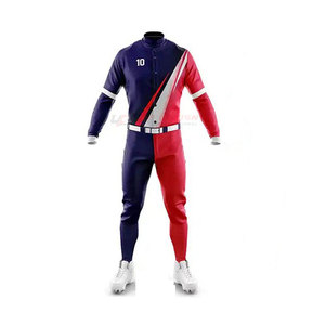 Uniformes de baseball pour hommes adultes avec tissu respirant et anti-humidité 100% polyester et designs d'équipe sublimés - Product Image 2