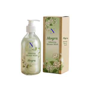 Gel Douche Hydratant Mogra Silkening aux Herbes, Parfum Jasmin, Nettoyant Corporel Doux, Soin de Bain Hydratant pour une Peau Douce et Lisse - Product Image 1